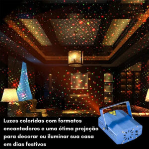 Laser para festas uso interno (Dois Mod. 12+12) (19304) (Natal) Novo