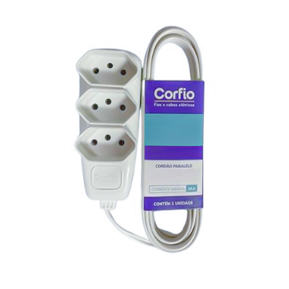 Extensão 2P+T 3x0,75 05,00MT C/ 3TOM. Br. (EXHT05-BC) (Corfio) Extensão 2P+T 3x0,75 05,00MT C/ 3TOM. Br. (EXHT05-BC) (Corfio)