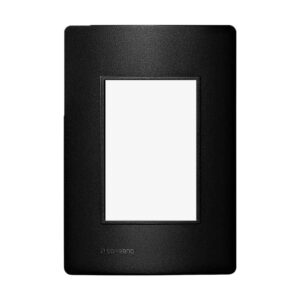 Placa 4x2 p/03 modulos horiz. horiz. c/sup. carb. (Soprano)