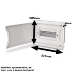 Centro distr.p/6/8 disj.embutir s/barr. c/tampa branca Krona