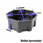 Caixa de luz oitavada simples ffs pvc 4x4 pt (1161) Brasipla
