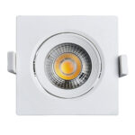 Spot emb. qdr. led cob 7w 380lm 3000k 95x95x45 Galaxy
