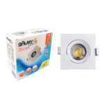 Spot emb. qdr. led cob 7w 380lm 3000k 95x95x45 Galaxy