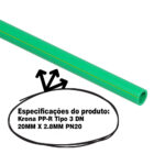 Tubo ppr pn20 3mt 20mm (0147) (krona)