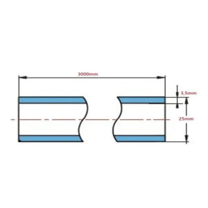 Tubo ppr pn20 3mt 25mm (0148) (krona)