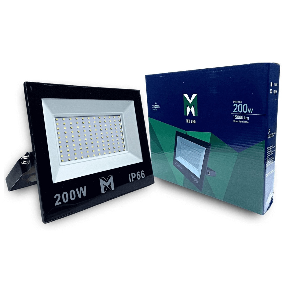 Refletor Led Pt 200w 3000k 15000lm 180X210X025mm (Mx-2023) (Mx) Refletor Led Pt 200w 3000k 15000lm 180X210X025mm (Mx-2023) (Mx)