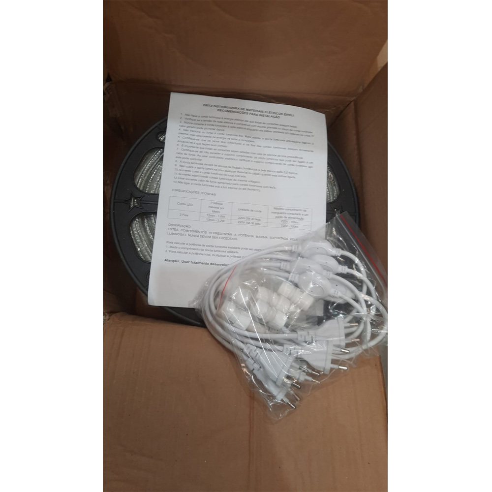 (Natal)mang. luminosa 2f. 12 mm 30led verde 220v 100mt (Natal)mang. luminosa 2f. 12 mm 30led verde 220v 100mt