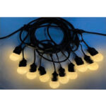 (Natal)cordão c/10 soq e-27 e c/10 lamp bol. led biv. 3000k