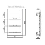 Centro distr.p/36 disj.din embutir c/ tampa branca pvc Weg