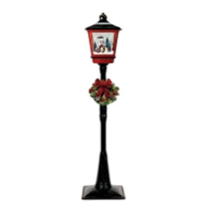 Poste natalino verm. e branco papai noel com guirlanda 1,84mt bivolt (22911) (Natal) Novo