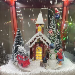 Poste natalino verm. e branco papai noel com guirlanda 1,84mt bivolt (22911) (Natal) Novo