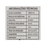 Metro-fita led ip65 chata 120leds 10W/M 6500K 220V (MAX-5226) (Maxxy)
