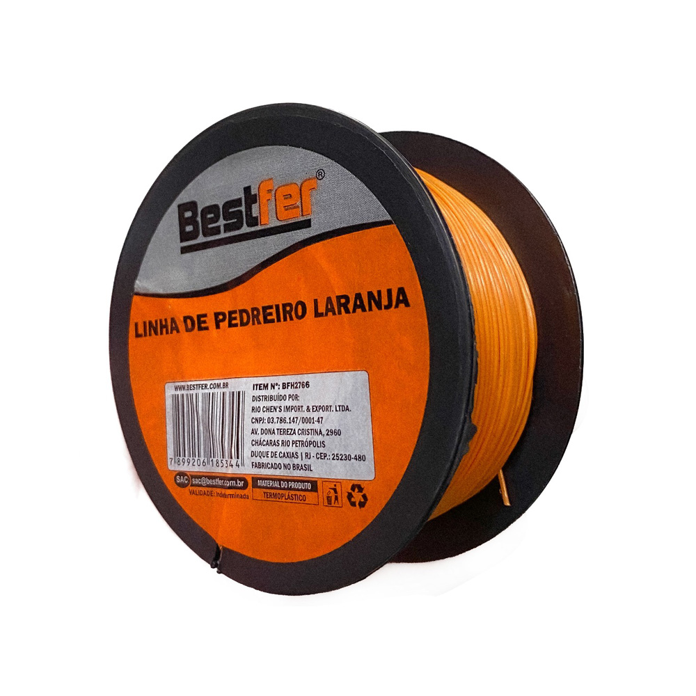 Linha pedreiro lisa laranja 100m/ 0.8mm (BFH2766) (Bestfer) Linha pedreiro lisa laranja 100m/ 0.8mm (BFH2766) (Bestfer)